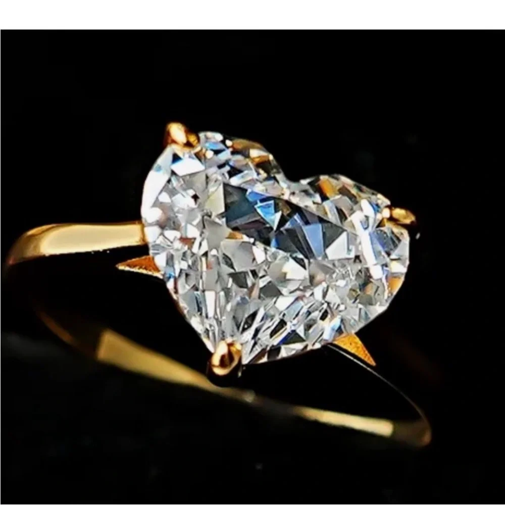14k 2ct Heart Ring - Picture 6 of 12
